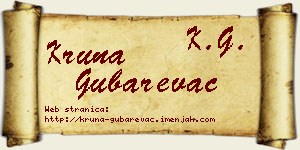 Kruna Gubarevac vizit kartica